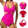 thumbnail image 6 of Travelwant Women Tummy Control One Piece Swimsuits Scoop Neck Monokini Bathing Suits, 6 of 7