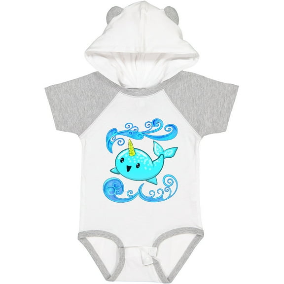Inktastic Cute and Playful Narwhal Boys or Girls Baby Bodysuit