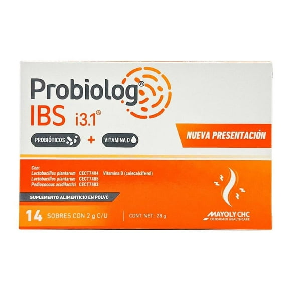 Suplemento alimenticio Probiolog IBS i3.1 probióticos, vitamina D polvo 14 sobres 2 g c/u