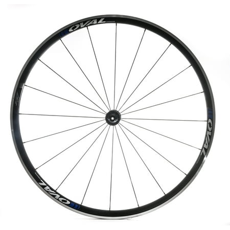Oval Concepts 327 700c Alloy Road Bike Front Wheel Clincher Blue/White QR (Best Cyclocross Wheels Clinchers)