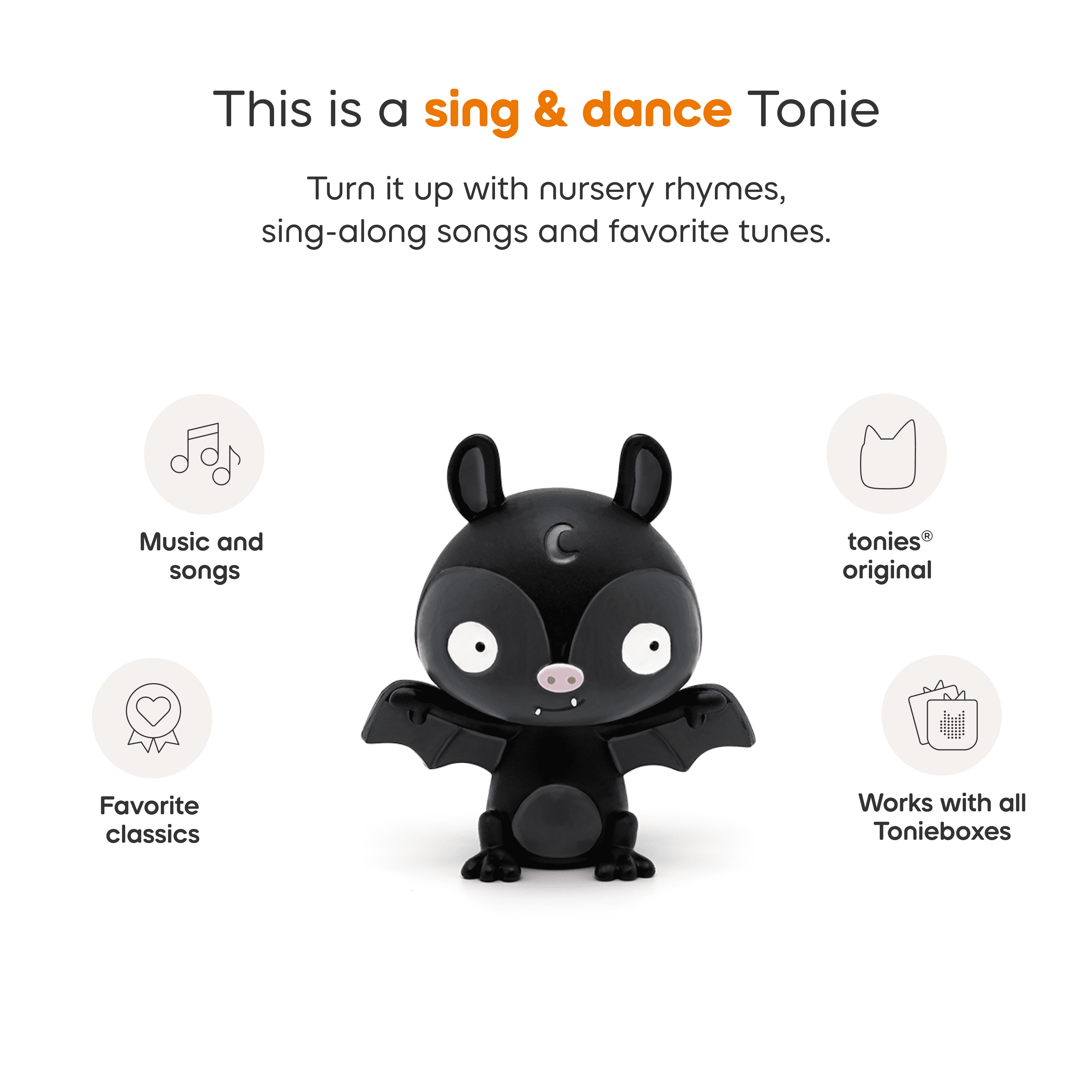 tonies Favorite Children's Songs: Halloween & Spooky Songs Audio Play Figurine