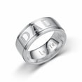 thumbnail image 3 of Unique Men 4-color Rose Gold Titanium Steel Ring Letter DAD Ring, 3 of 6