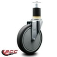 thumbnail image 2 of 6 Inch Thermoplastic Rubber Wheel Swivel 1-7/8 Inch Expanding Stem Caster SCC, 2 of 2