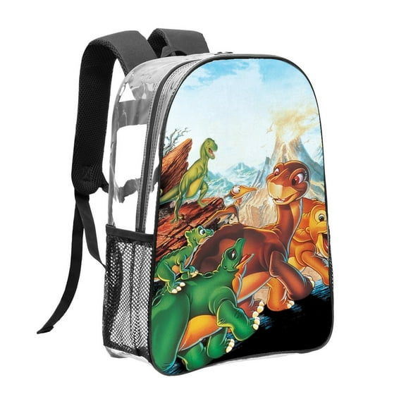 The Land Before Time Pattern Transparent Backpack Lightweight And fashionable Showcasing Personality And Leading The Trend