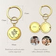thumbnail image 5 of Anavia Personalized Keychain with Photos for Best Friend Gift Birthday Gift for Girls Mom Christmas, Custom Flower and Name with Date Keychain Gifts for Women, 5 of 8