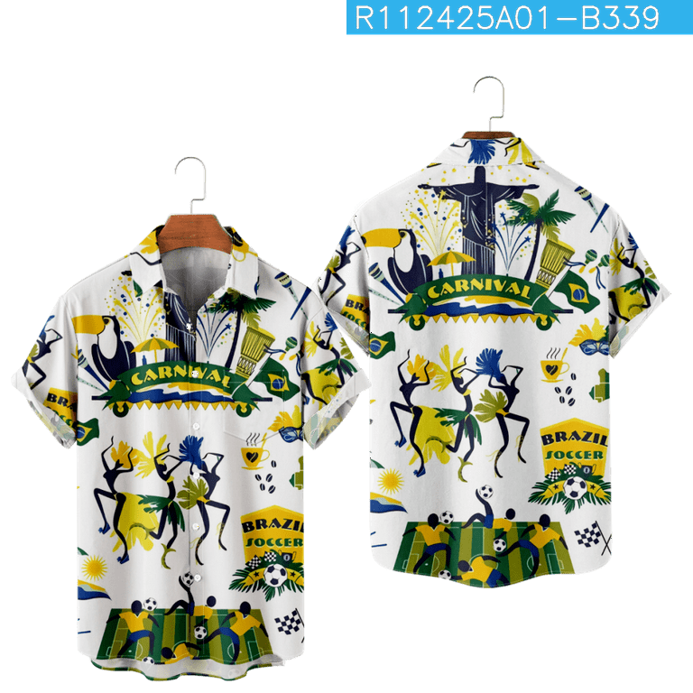  Print Soccer Ball Men's Hawaiian Shirt Short Sleeves Button  Down Aloha Shirts Beach Dress Shirts XL : Clothing, Shoes & Jewelry