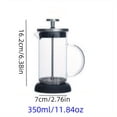 thumbnail image 1 of JUNWELL 1pc Classic French Press Coffee Maker - High Borosilicate Glass & Stainless Steel  Reusable Filter  Manual Operation for Home or Restaurant Use, 1 of 7