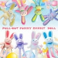 thumbnail image 2 of Pull Up Rabbit Plush Toy Soft Stuffed Bunny Keychain Cute Hanging Decor Stress 30cm Relief Schoolbag For Kids Pendant Gift, 2 of 7