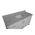 thumbnail image 5 of California 60" Single Bathroom Vanity with White Cabinet and Carrara Marble Top, 5 of 6
