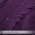 thumbnail image 3 of Bare Home Luxury Double Brushed Microfiber Duvet Cover Set (Full/Queen, Plum), 3 of 3