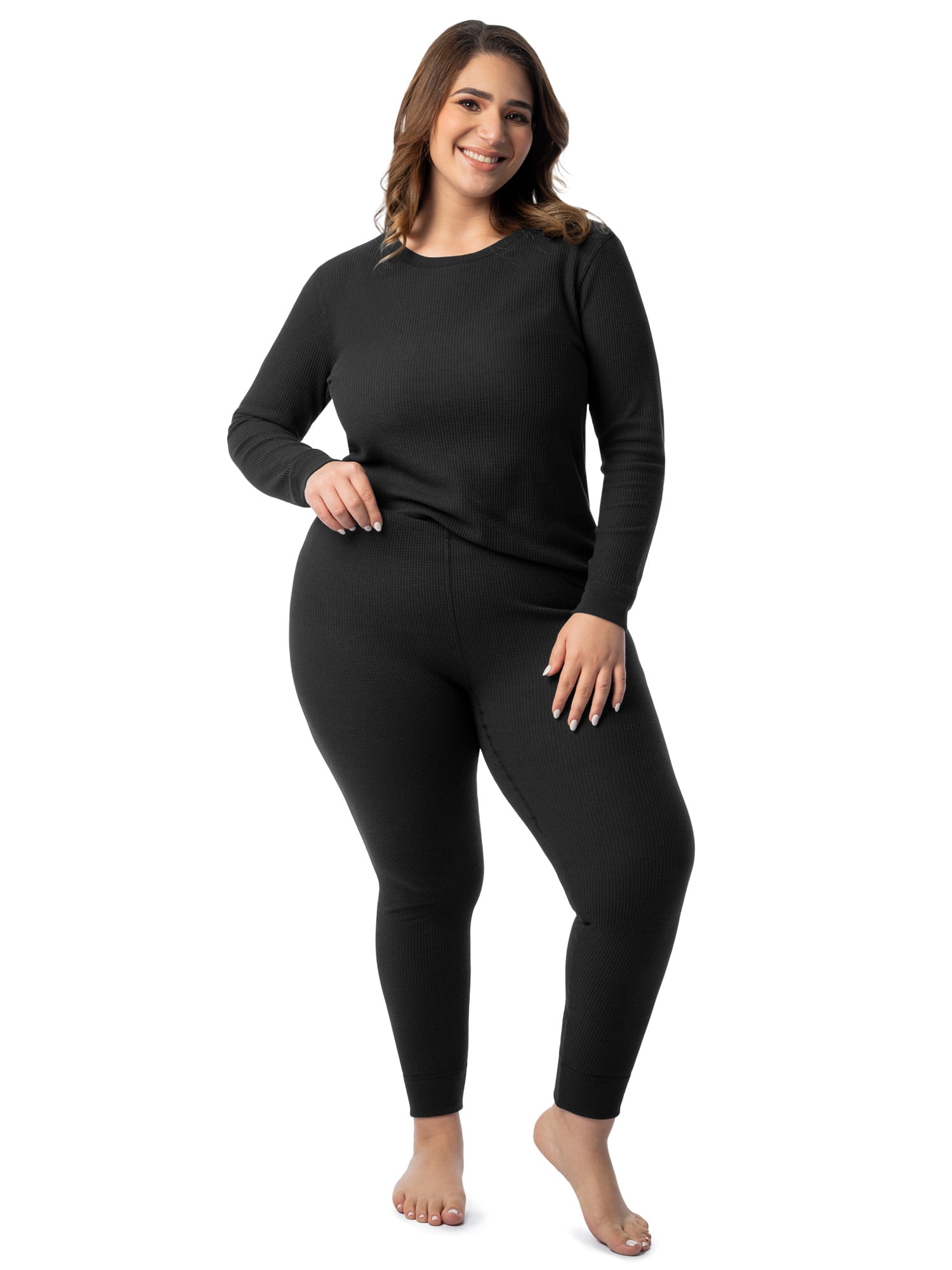 Fruit of the Loom Women's Recycled Waffle Thermal Bottom 2PK, Sizes XS-4XL