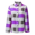 thumbnail image 2 of Innerwin Blouse Col à Revers Chemises pour Femmes Plage Boutonnée Hauts Décontractés Violet m, 2 of 9