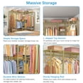 thumbnail image 5 of VIPEK L50 Wire Garment Rack L Shaped Clothes Rack for Corner, Protable Freestanding Wardrobe Closet Rack Heavy Duty Clothing Rack Clothes Storage Organizer Closet for Bedroom, 67.5"Lx38"Wx76.4"H, Gold, 5 of 7