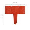 thumbnail image 3 of HOARBOEG Red Plastic Garden Edging Faux Border Fence 12-Pack, Decorative Flower Bed Yard Landscape Edging, No-Dig Easy Install Outdoor Patio Lawn Divider, 3 of 6