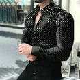 thumbnail image 2 of EIMELI Hommes Été Chemise à Revers Imprimé Bouton vers le Bas Cardigan Chemises, 2 of 6