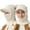 White, variant on Women Winter Knit Hat with Brim Fleece Lined Warm Windproof Scarf Mask Balaclava Earmuff Beanies Outdoor Ski Cap