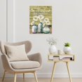 thumbnail image 3 of Rustic Yellow Daisy Wall Art for Bathroom Motivational on Vintage Wood Canvas Wall Art Wall Paintings Home Decor Flower Wall Pictures for Living Room Bedroom Office Ready To Hang,12x16 Inch, 3 of 6
