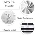 thumbnail image 5 of Striped Shower Curtain for Bathroom Minimalism Style Shower Curtain Set Black and White Stripes Shower Curtains Dormitory Cubicle Waterproof Fabric Shower Curtain with Hooks 72x72 Inches, 5 of 6