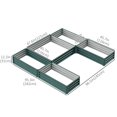 thumbnail image 2 of Modular Galvanized Steel Raised Garden Bed Set, U-Shaped Large Planter Boxes for Outdoor Backyard, Patio, or Vegetable Garden, Weather-Resistant Green Metal Planters, 96.5" W x 12.2" H, 2 of 7