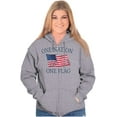 thumbnail image 5 of One Nation Distressed Flag USA Pride Hoodie Sweatshirt Women Men Brisco Brands S, 5 of 6