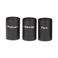 thumbnail image 4 of Luzkey 3 Pieces Coffee Bean Storage Box Coffee Bean Tea Sugar Container Set Kitchen Storage Box Tea Keeper Metal Organizer Practical Multifunction Suitable for Kitchen Countertop Office Black, 4 of 8