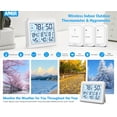 thumbnail image 3 of Indoor Thermometer, AMIR Indoor Outdoor Thermometer Digital Hygrometer Thermometer with 3 Sensor Humidity Gauge Indoor Thermometer for Home Bedroom Baby Room Greenhouse Warehouse White, 3 of 11