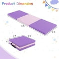 thumbnail image 3 of Gymax Tri-Fold Folding Exercise Mat 6 ft x 2 ft Portable Gymnastics Tumbling Yoga, 3 of 7
