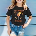 thumbnail image 2 of MEZZALL T-Shirt Classique pour Filles Tout-Petits, Imprimé Lettre, Manches Courtes, Col Rond, 5-6 Ans, 2 of 4