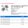 thumbnail image 2 of Rear Brake Caliper Set - Compatible with 2007 - 2018 GMC Sierra 1500 2008 2009 2010 2011 2012 2013 2014 2015 2016 2017, 2 of 2