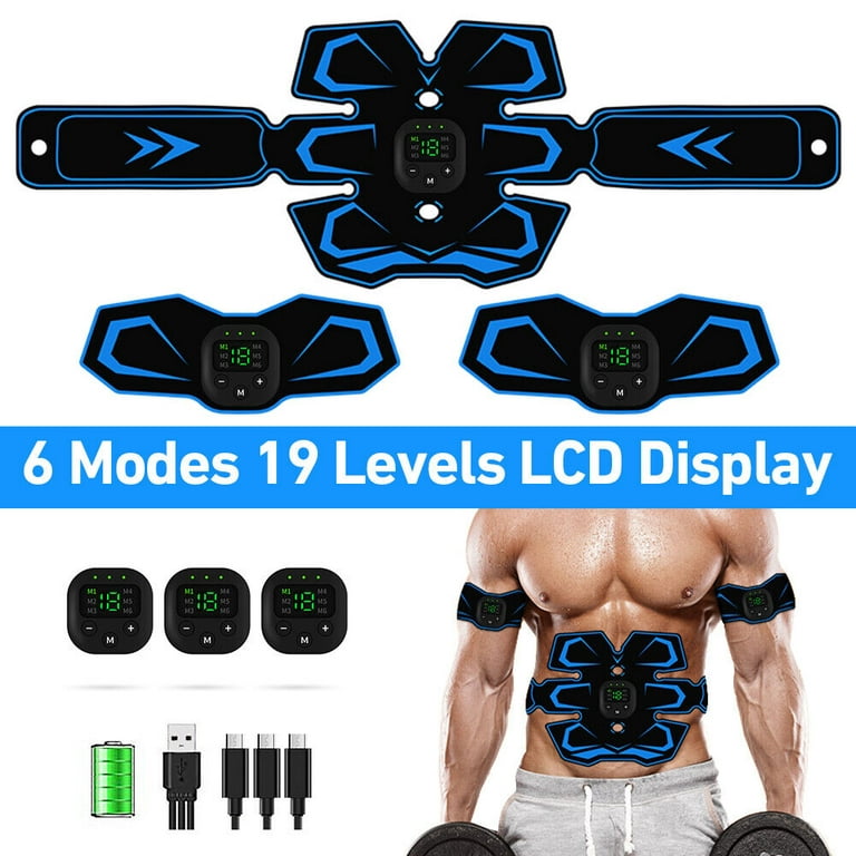 MDHAND Electric Muscle Stimulation EMS Ab Stimulator EMS Muscle Training  Gear Abdominal Muscle Trainer for Men And Women