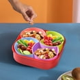 thumbnail image 6 of Rotating Dried Fruit Candy Box | Plastic Compartment Snack Organizer | Round Square Plum Shapes | Assorted Multicolor | Eye-Catching Party Serving Tray | 1 Piece | 27.2x7.5cm, 24.2x7cm, 25x7.5cm, 6 of 6