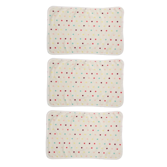 3 mantas para perros súper suaves y cálidas de forro polar coral con estampado de puntos para perros, gatos, cachorros, color beige S