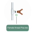 thumbnail image 4 of 10pcs 3/4\" Coupling Drip Irrigation Fittings Barbed Drip Coupler tee Connectors, 4 of 10