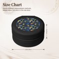 thumbnail image 2 of Naloa Undersea Animals Round Jewelry Box, Travel Jewelry Organizer, 3.9 x 3.9 x 2in Jewelry Storage Box for Women-Black, 2 of 7