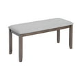 thumbnail image 5 of UHOMEPRO 6 Piece Dining Table Set with Bench and Chairs, Dining Room Set for 6, Rectangular Wooden Dining Table with 4 Upholstered Chairs and Bench, Dining Room Set for Kitchen, Walnut+Gray B, 5 of 12