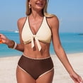 thumbnail image 2 of COMVALUE High Waisted Bikini Sets for Women Tummy Control Swimsuits Tie Knot High Rise 2026 Two Piece Bathing Suits (XL, Coffee), 2 of 7