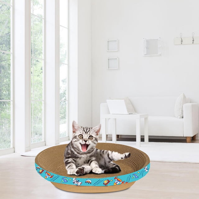 Almohadilla para rascar , rascador para gatos, tablero de reciclaje de cartón, cuenco, nido, sofá, cojín para mascotas, salón, rascador para 55cmx10cm Yinane Almohadilla para rascar gatos