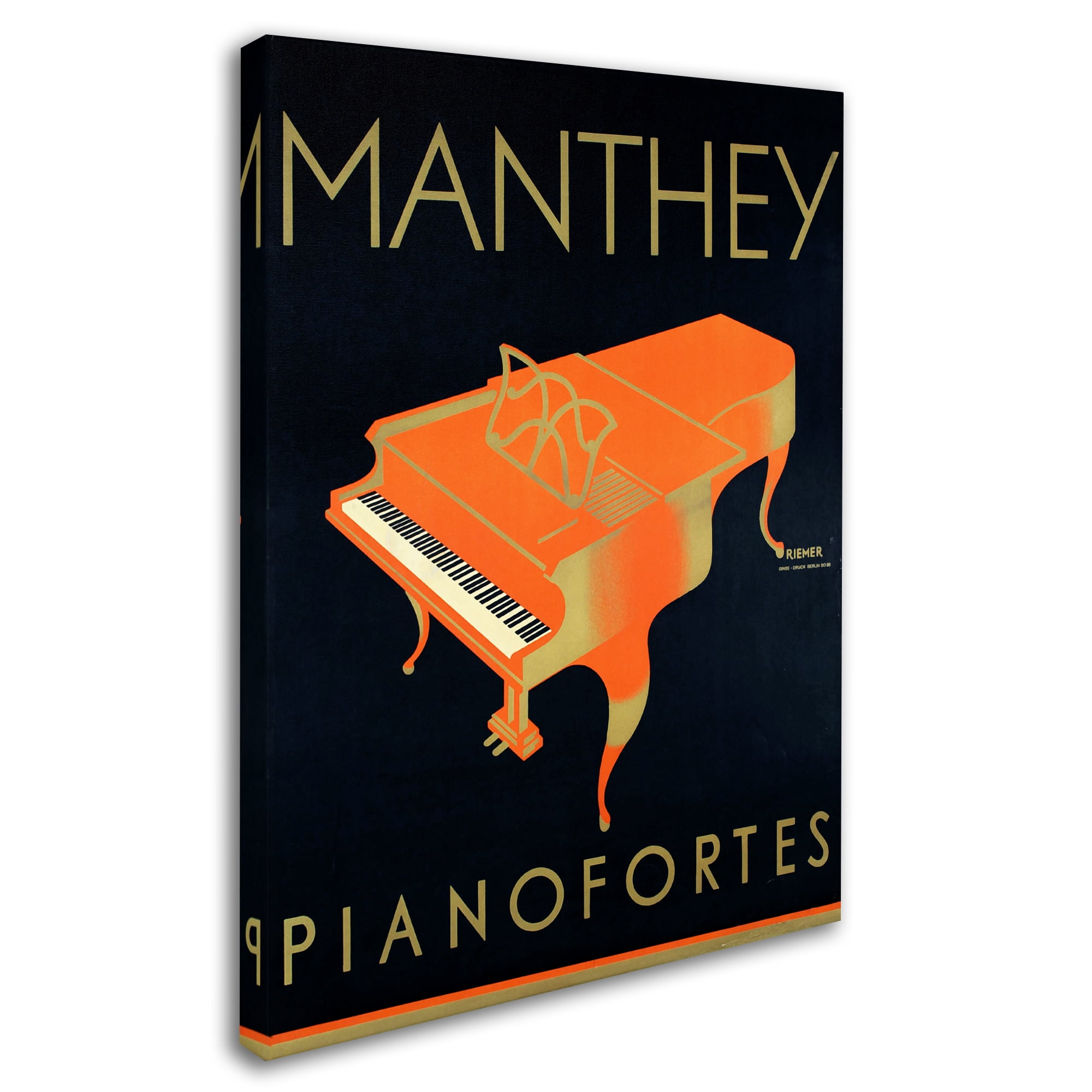Manthey Piano' Canvas Art by Vintage Apple Collection