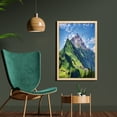 thumbnail image 2 of Country Wall Art with Frame, Springtime in Countryside Rural Valley with Village Tranquil Serene Life Image, Printed Fabric Poster for Bathroom Living Room, 23" x 35", Green Blue, by Ambesonne, 2 of 2