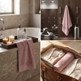 thumbnail image 3 of Aufmer 13.3 X 29.1 Inch Embroidered Pure Cotton Towel Elegant Pattern Design Thickened Practical Feature For Summer Student Dorm Daily Living Cleaning Use, 3 of 6