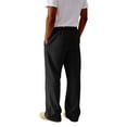 thumbnail image 7 of Dwelliawo Men's Baggy Pants Elastic Waist Straight Leg Workout Pants Athletic Lounge Loose Sweatpants with Pocket Drawstring Lightweight Pant Black L, 7 of 7