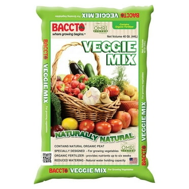 Michigan Peat Company BACCTO Veggie Planting Mix for Vegetables, 40 Quart Bag
