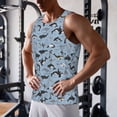 thumbnail image 5 of Cauagu Dolphins Print Men's Sleeveless Muscle Shirts,Tank Tops Quick Dry Workout Tank Top Gym Muscle Tee Fitness Bodybuilding T Shirt for Men-X-Large, 5 of 7