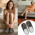 thumbnail image 5 of Chririnla Christmas Gingerbread Man Black Gifts Slippers Soft Plush Fuzzy Comfy Non Slip Indoor Outdoor House Shoes Warm Cozy Memory Foam Sole Lightweight For Women, 5 of 7