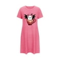 thumbnail image 4 of Cxenplz Nightgowns for Women Short Sleeve T Shirt Sleep Dress Comfy Round Neck Sleepshirt Sleepwear Halloween Print Lounge Pullovers Nightshirt on Clearance, 4 of 4