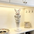 thumbnail image 2 of Easter Centerpiece,Easter Bunny Decorations,Easter Gifts Cute Resin Bunny Figurine Mini Easter Rabbits Statue,7IN Easter Office Decorations,Spring Decor For Home,Home Decor Tabletop(Silver), 2 of 6