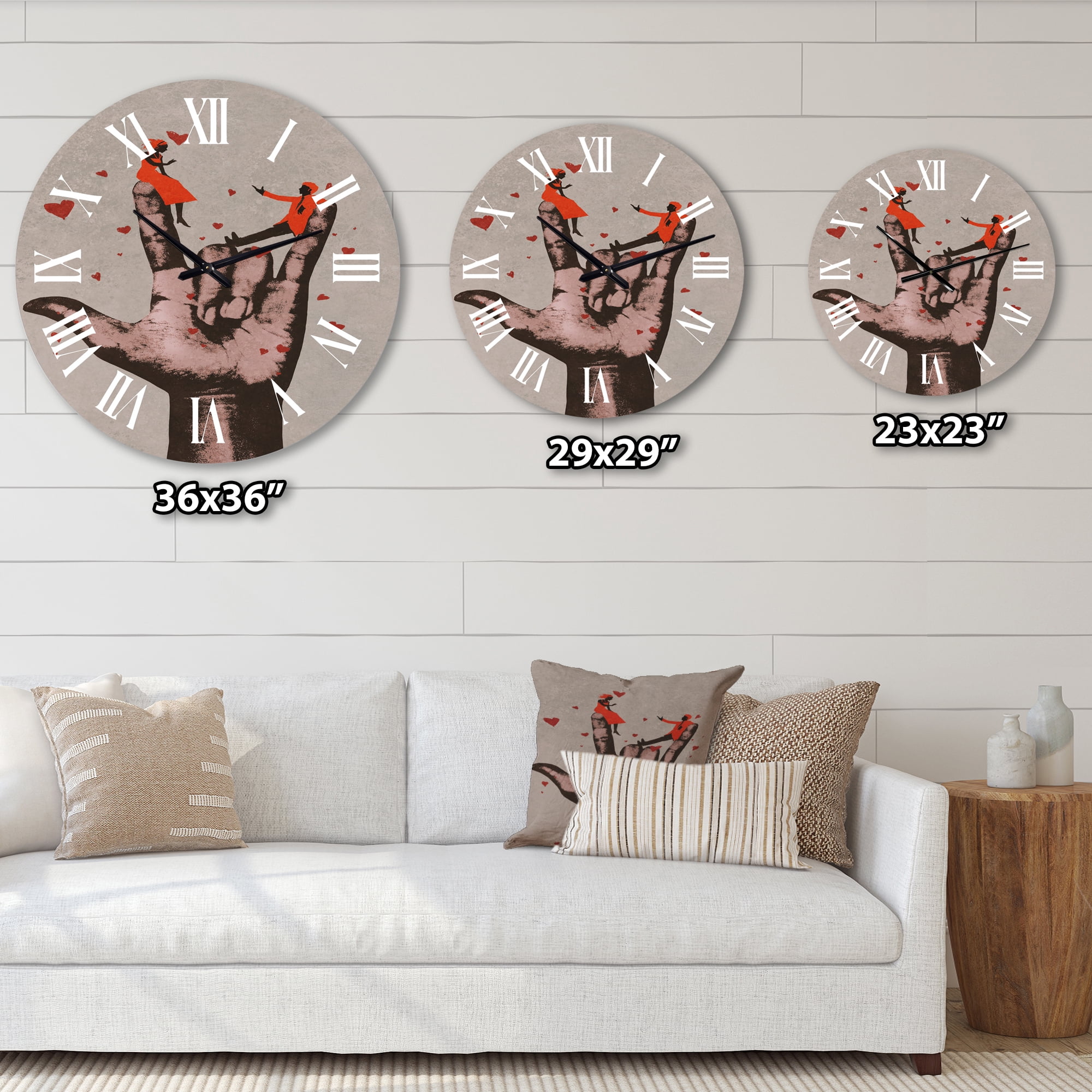 Designart 1 in Modern,Contemporary Wall Clock