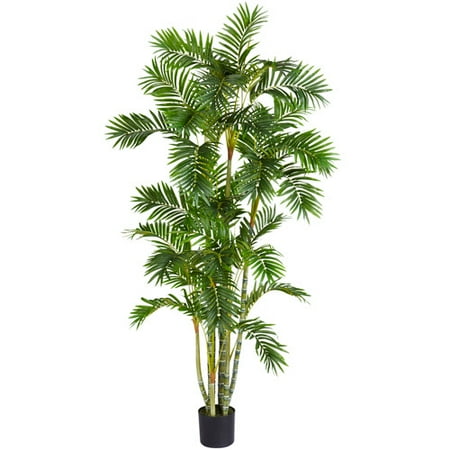 - Nearly Natural Areca Palm Silk Tree, 6 ft.