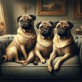 thumbnail image 1 of Cute Pug Squad - DIY Diamond Painting, 1 of 6