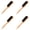 Khaki 4PCS, variant on THHEIC Slick Back Hair Brush with Soft Boar Bristles, Wooden Rat Tail Handle and Wax Stick for Ponytail Smoothing, Edge Control and Sleek Styling